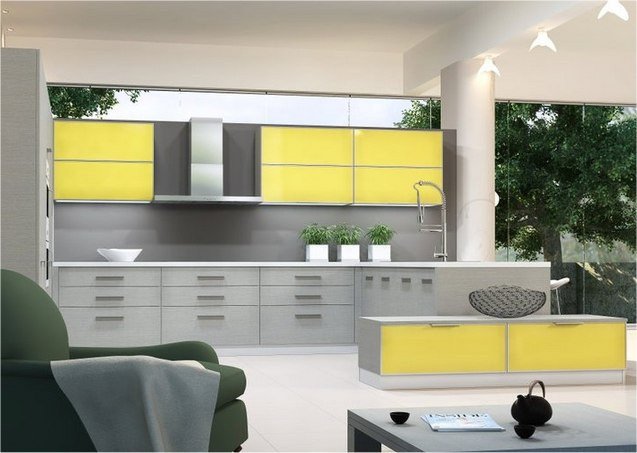 Yellow and Gray Kitchen Decor Beautiful Modern Yellow and Grey Kitchen Ideas