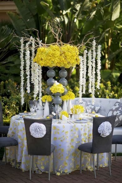 Yellow and Grey Wedding Decor Beautiful Styledevent