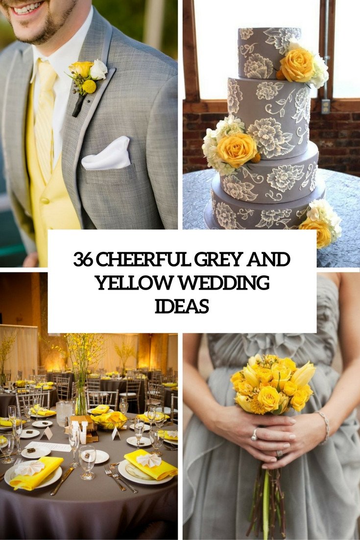 Yellow and Grey Wedding Decor Elegant 36 Cheerful Grey and Yellow Wedding Ideas Weddingomania