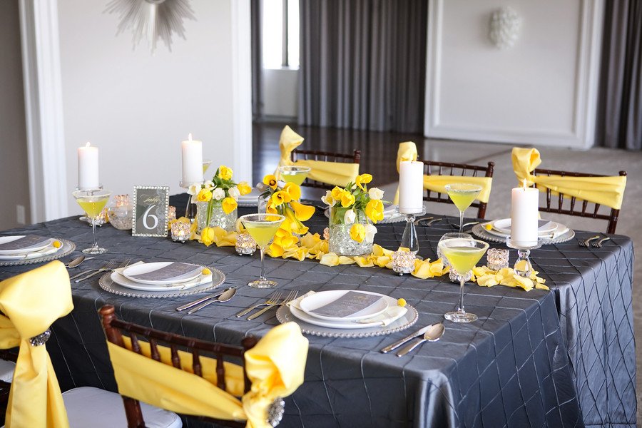 Yellow and Grey Wedding Decor Fresh Modern Yellow &amp; Slate Wedding Inspiration