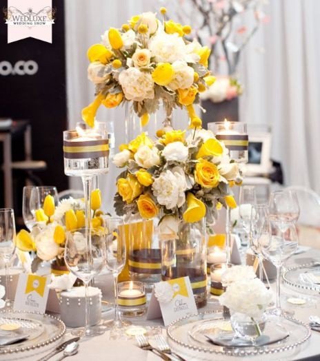 Yellow and Grey Wedding Decor Lovely Yellow Reception Wedding Flowers Wedding Decor Yellow Wedding Flower Centerpiece Yellow