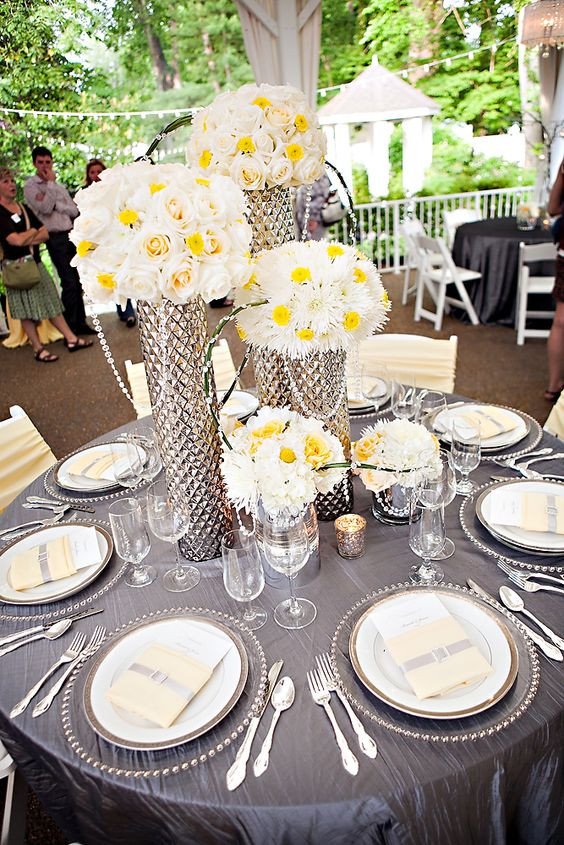 Yellow and Grey Wedding Decor New Yellow and Grey Wedding theme