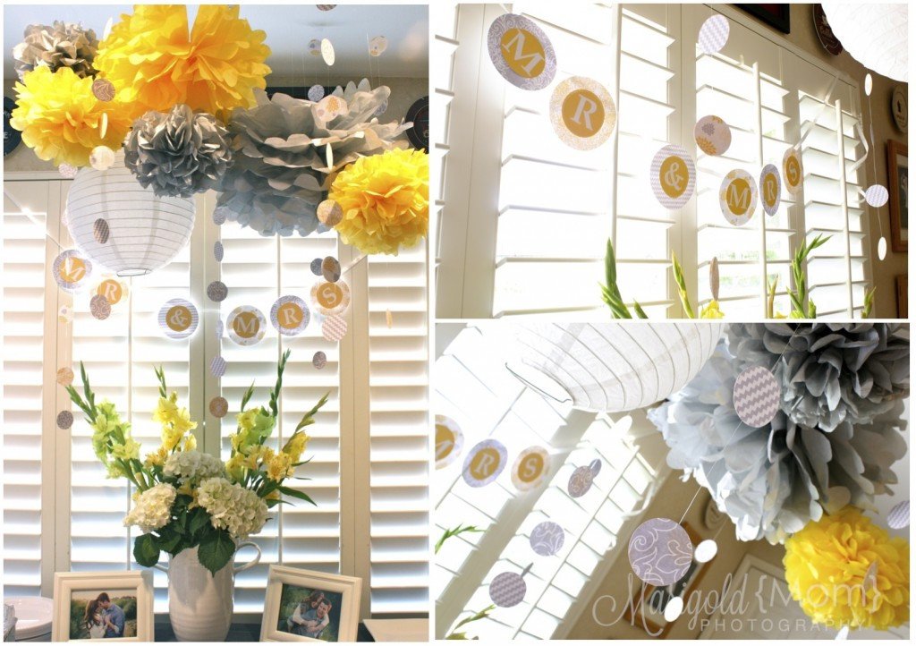 Yellow and Grey Wedding Decor Unique Yellow and Grey Bridal Shower