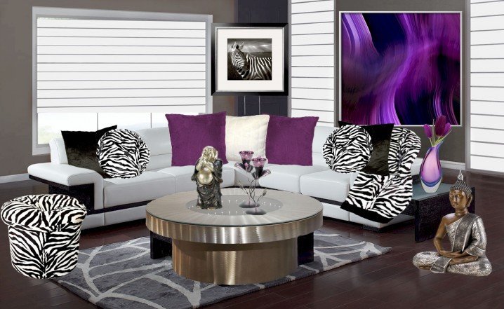 Zebra Decor for Living Room Awesome Dramatic Zebra Living Room Decoration Ideas