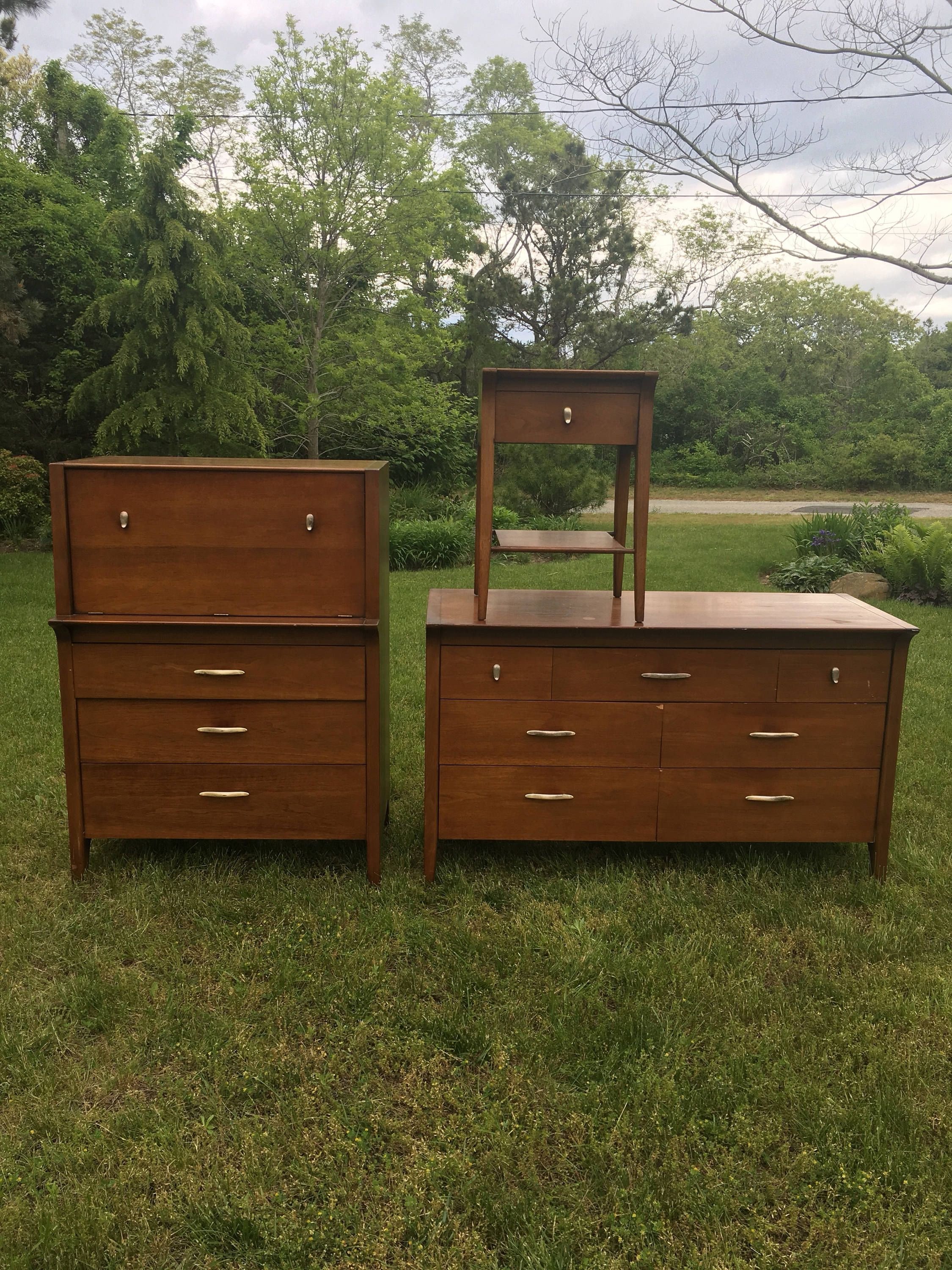 3 Pice Bedroom Set Beautiful Mid Century Modern Drexel Profile Bedroom Set 3 Pieces