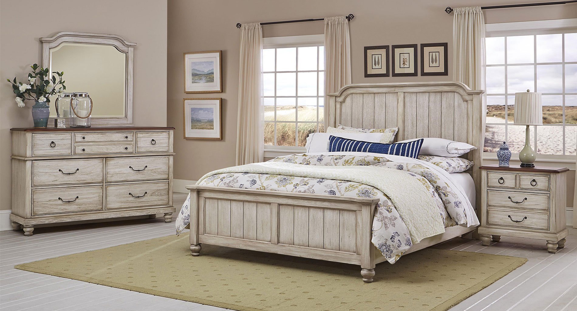 3 Pice Bedroom Set New Distressed F White Bedroom Furniture