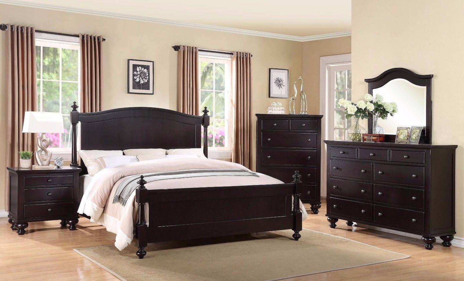 3 Piece Bedroom Furniture Set Best Of Crown Mark B1350 sommer Traditional Black Espresso King Size Bedroom Set 3 Pcs