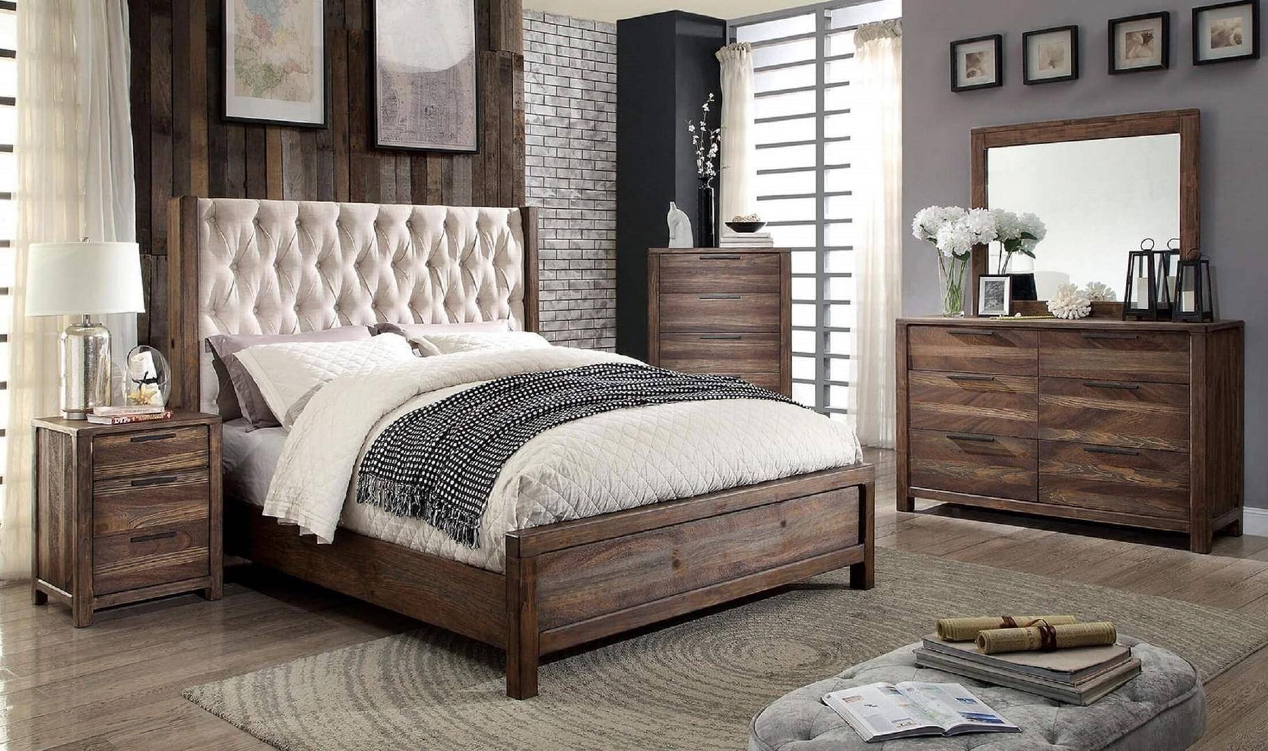 4 Piece Queen Bedroom Set Awesome Rustic Queen Bedroom Set 4 Pcs Brown Hutchinson Furniture Of