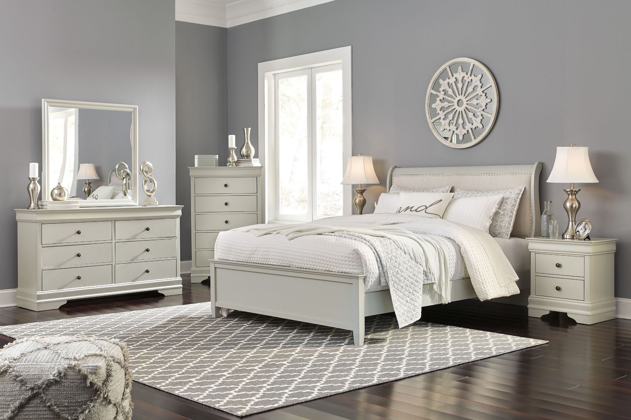 4 Piece Queen Bedroom Set Elegant Emma Mason Signature Jarred 5 Piece Sleigh Bedroom Set In Gray