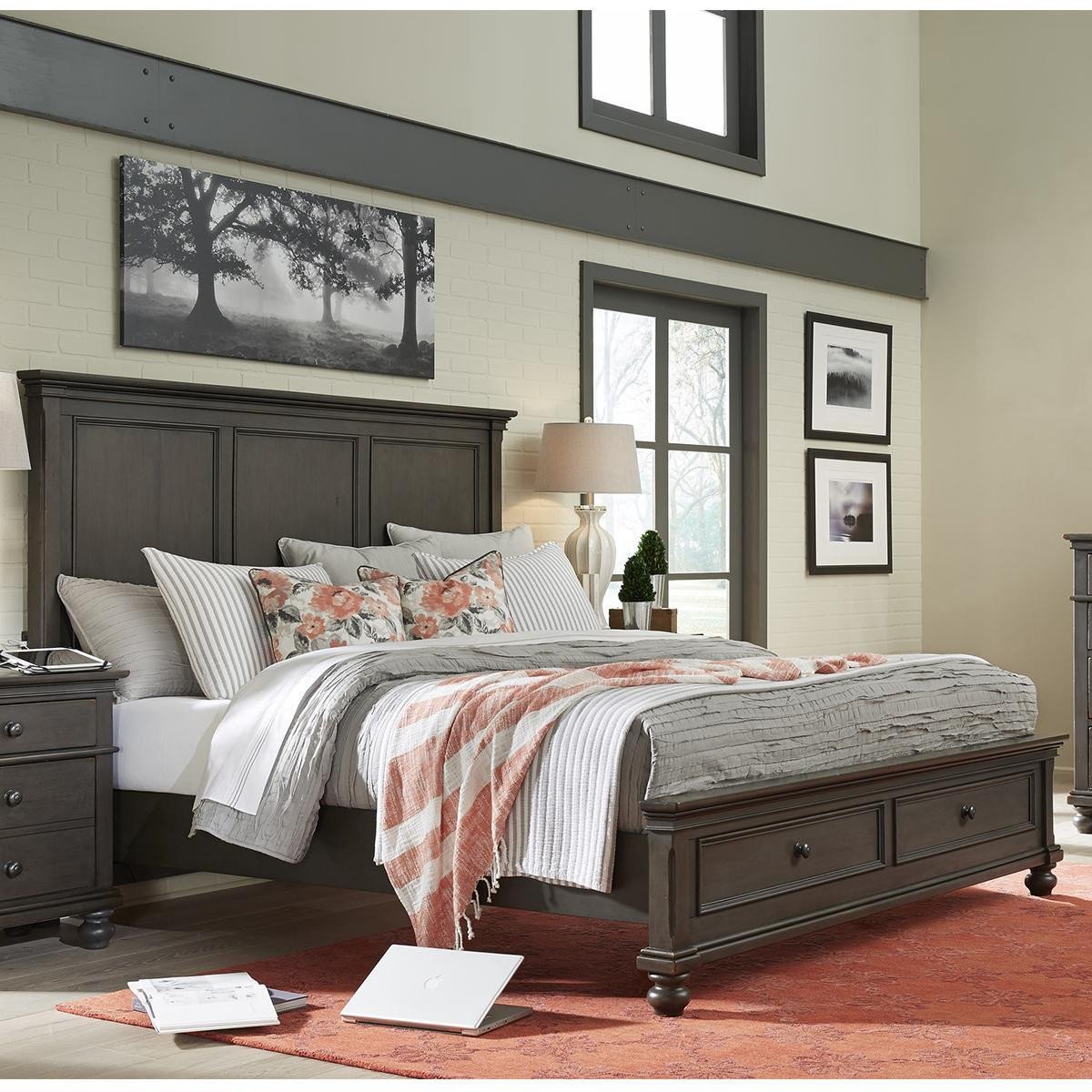 4 Piece Queen Bedroom Set Elegant Riva Ridge Oxford 4 Piece Queen Bedroom Set In Peppercorn