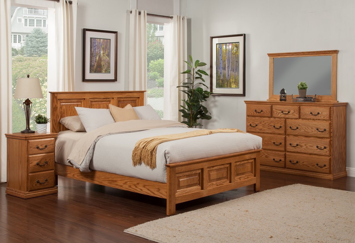 4 Piece Queen Bedroom Set Fresh Traditional Oak Panel Bed Bedroom Suite Queen Size