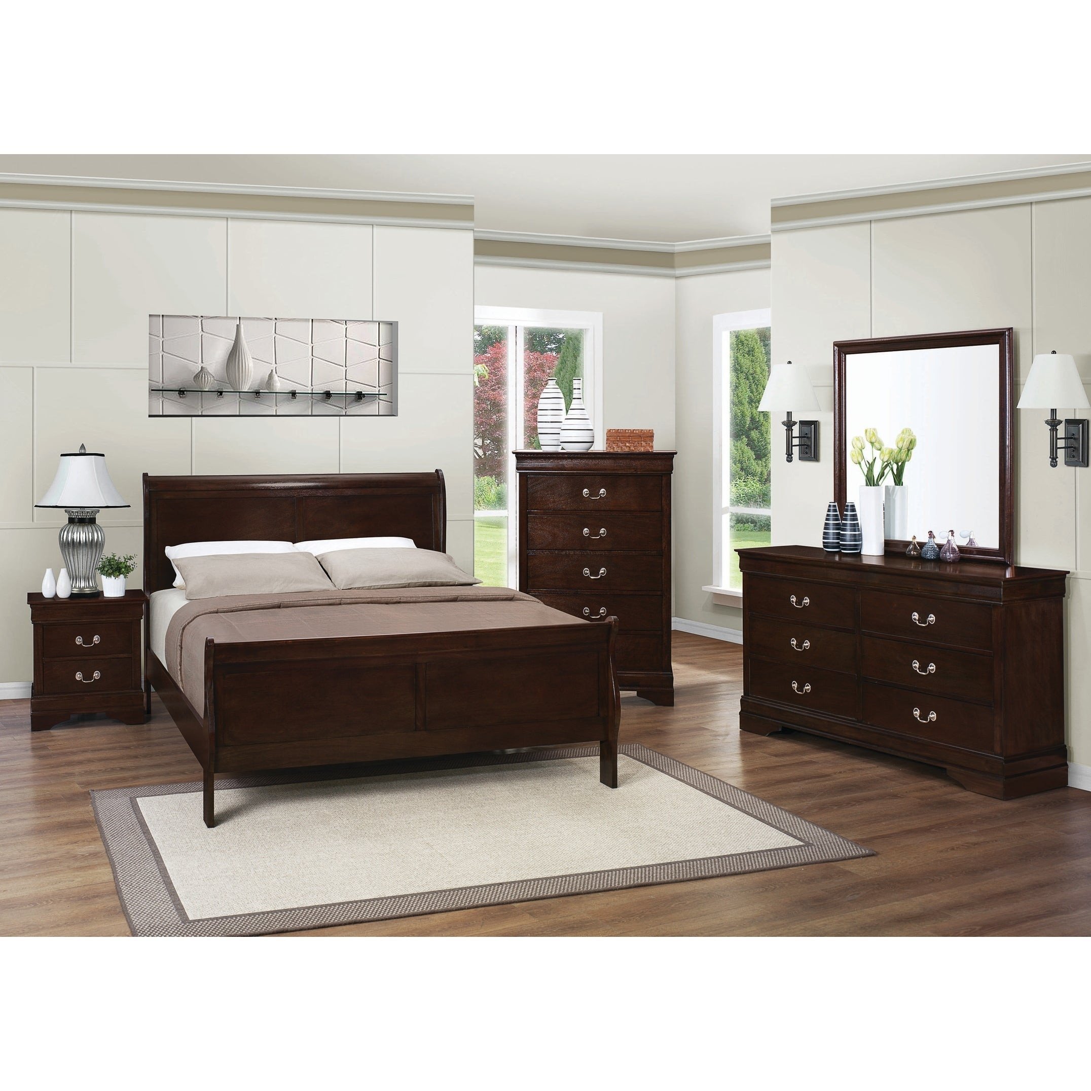 7 Piece Bedroom Set King Fresh Louis Philippe Warm Brown 4 Piece Bedroom Set