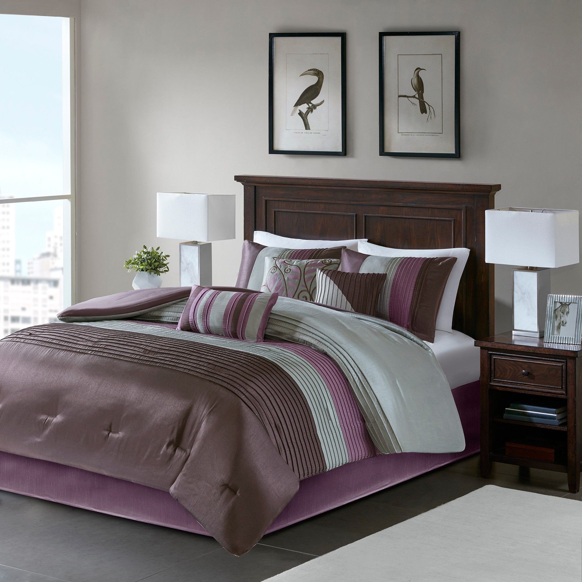 7 Piece Bedroom Set Unique Salem 7 Piece forter Set Purple California King In