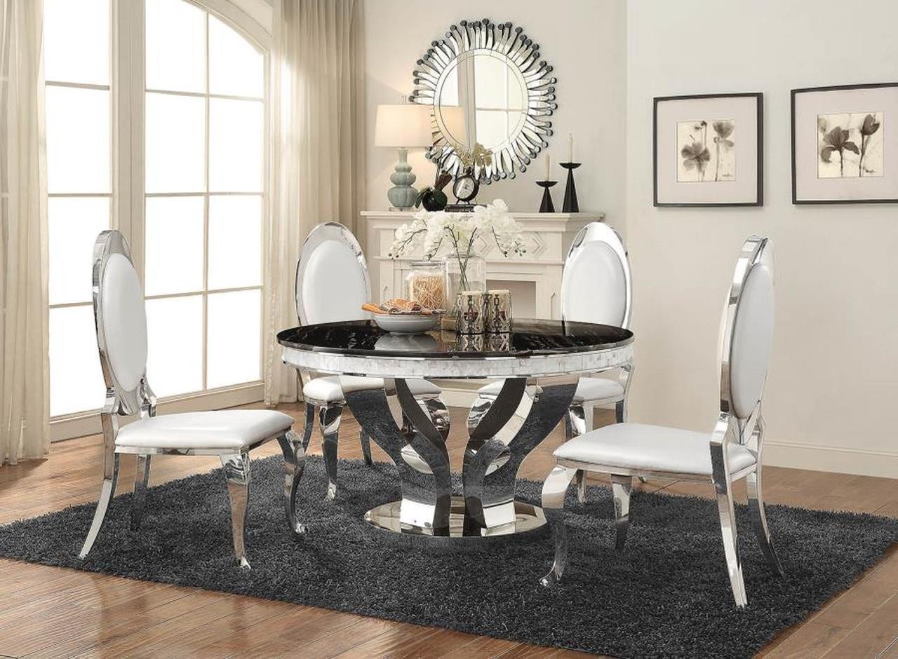 Accent Chairs for Bedroom Luxury Anchorage Hollywood Glam Silver Dining Table