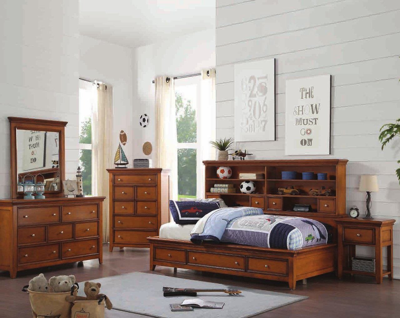 Acme Furniture Bedroom Set Best Of Acme Lacey 4pc Storage Bedroom Set In Cherry Oak