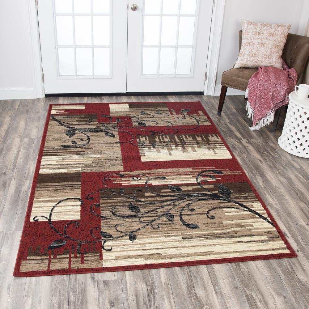 Area Rug for Bedroom Size Fresh Rizzy Home Xcite Red Brown 8 Ft X 10 Ft Rectangle area Rug