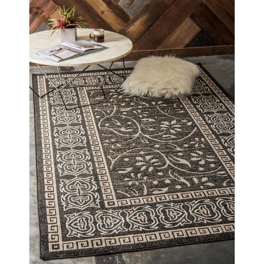 Area Rug for Bedroom Size Luxury Unique Loom Indoor Outdoor atlanta Black 7 0 X 10 0 area Rug