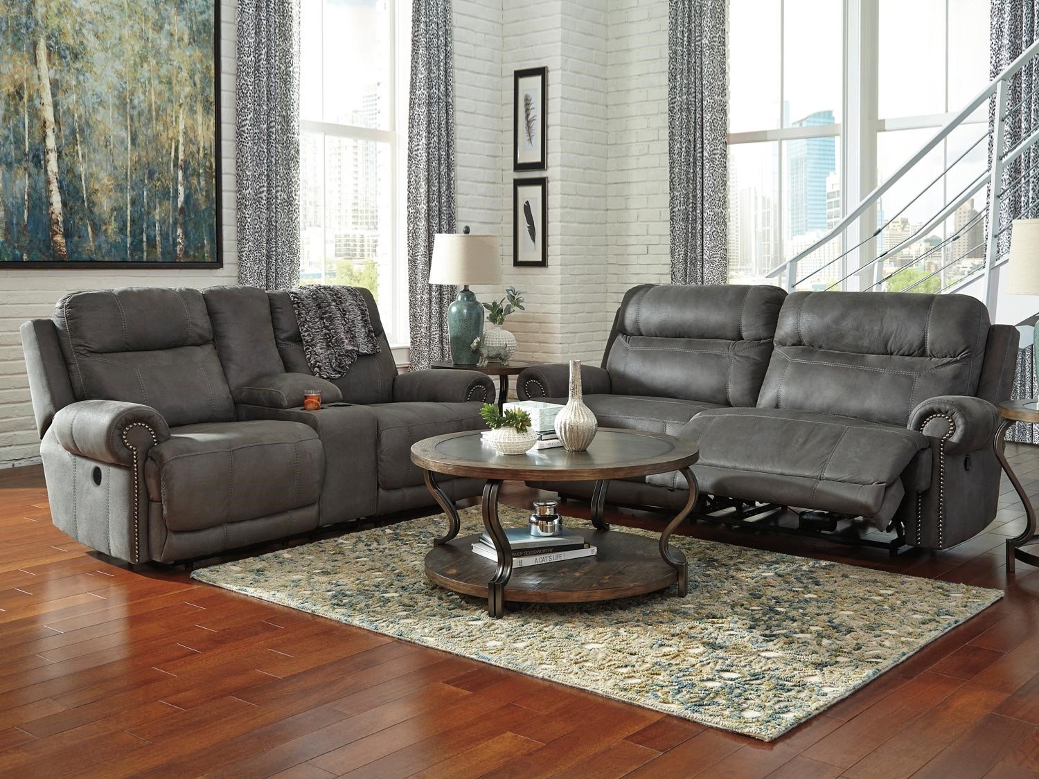 Ashley Bedroom Furniture Sale Elegant Austere Reclining 2 Piece Living Room Set Gray