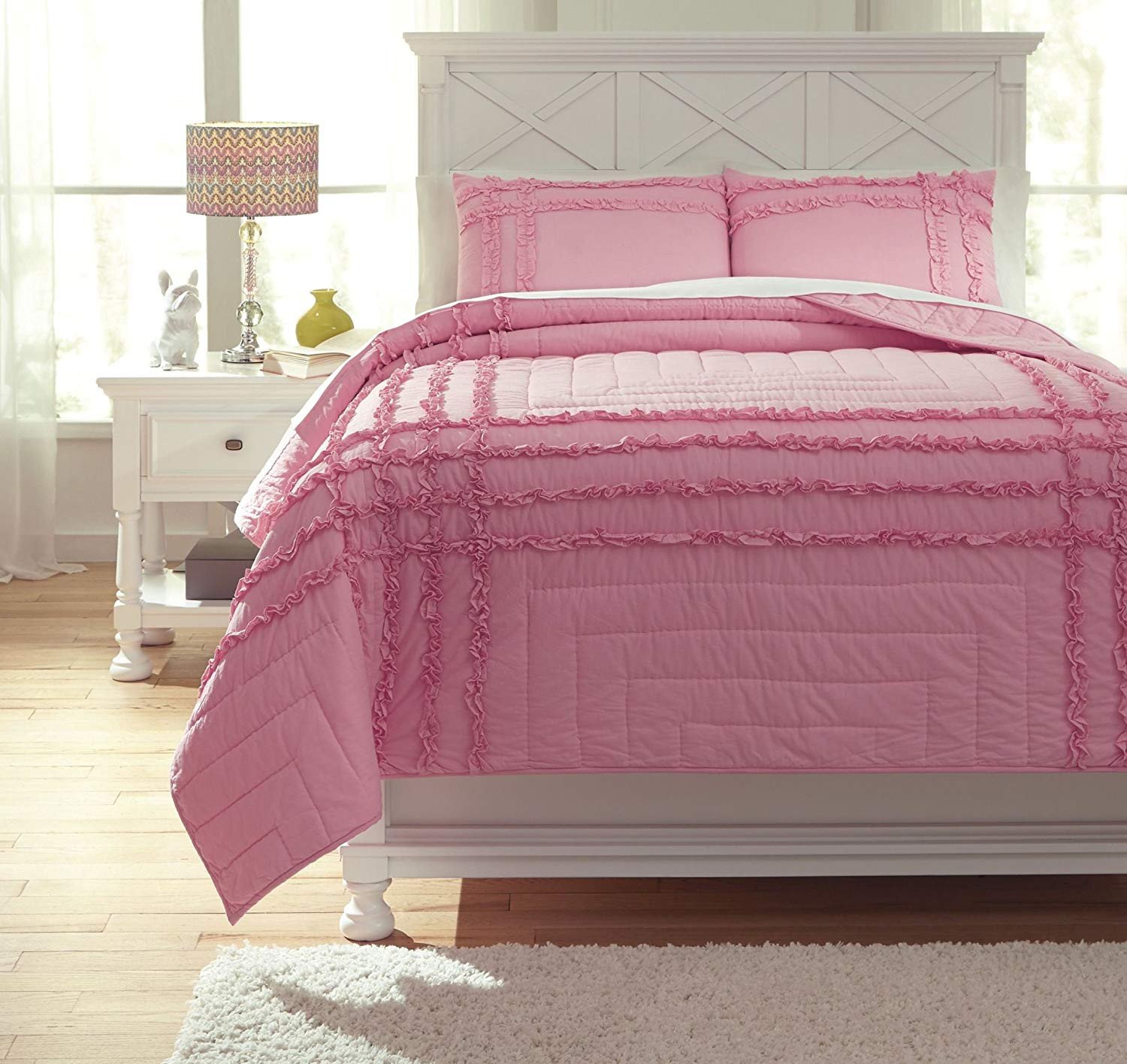 Ashley Black Bedroom Set Beautiful Amazon ashley Megara Full Quilt Set In Pink Home &amp; Kitchen