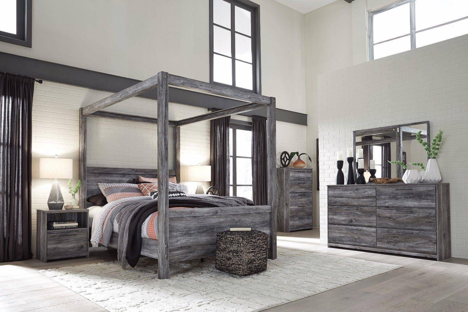 Ashley Furniture Canopy Bedroom Set Inspirational ashley Baystorm B221 King Size Canopy Bedroom Set 6pcs In