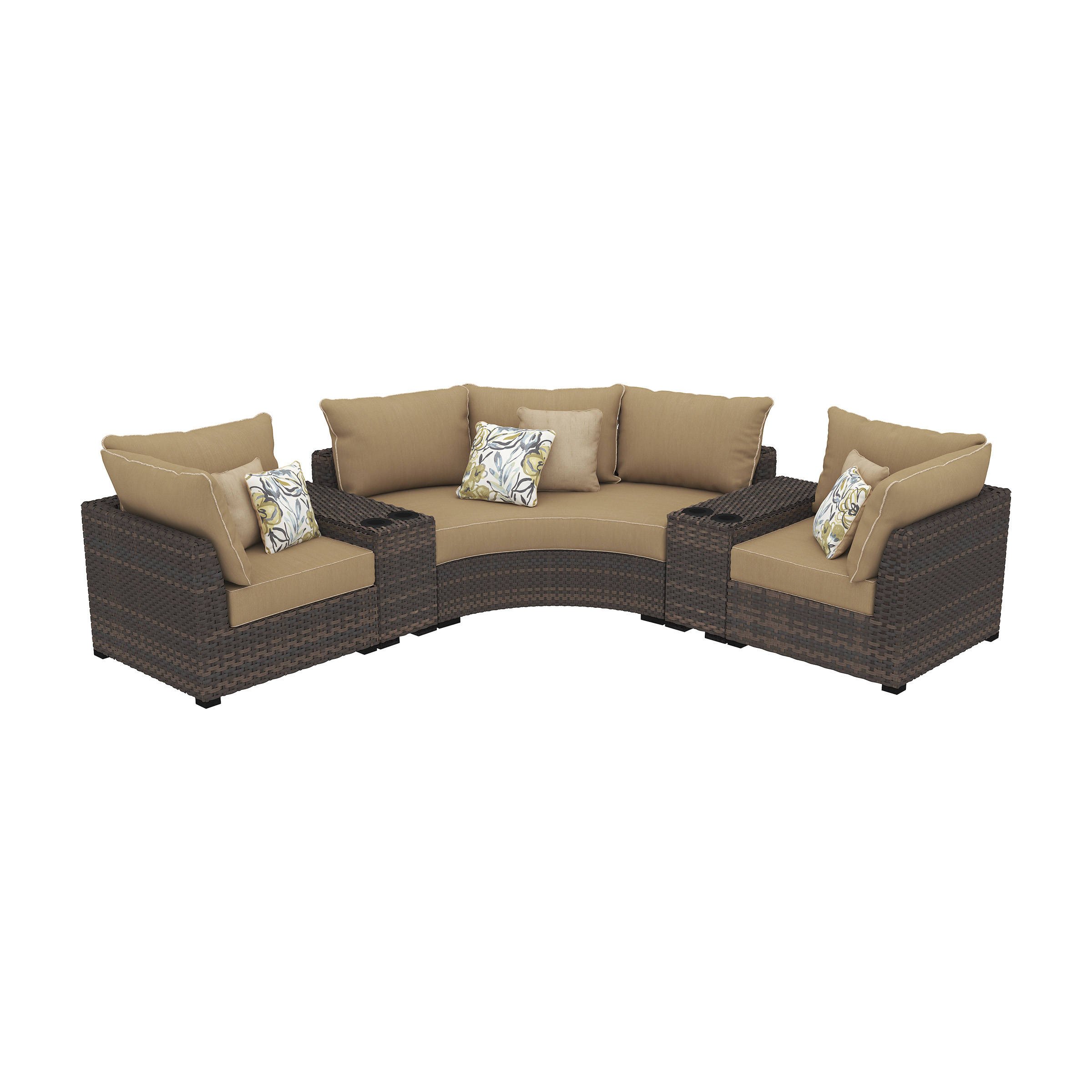 Ashley Furniture Kids Bedroom Fresh ashley Furniture Spring Ridge Beige 5pc Outdoor Sectional