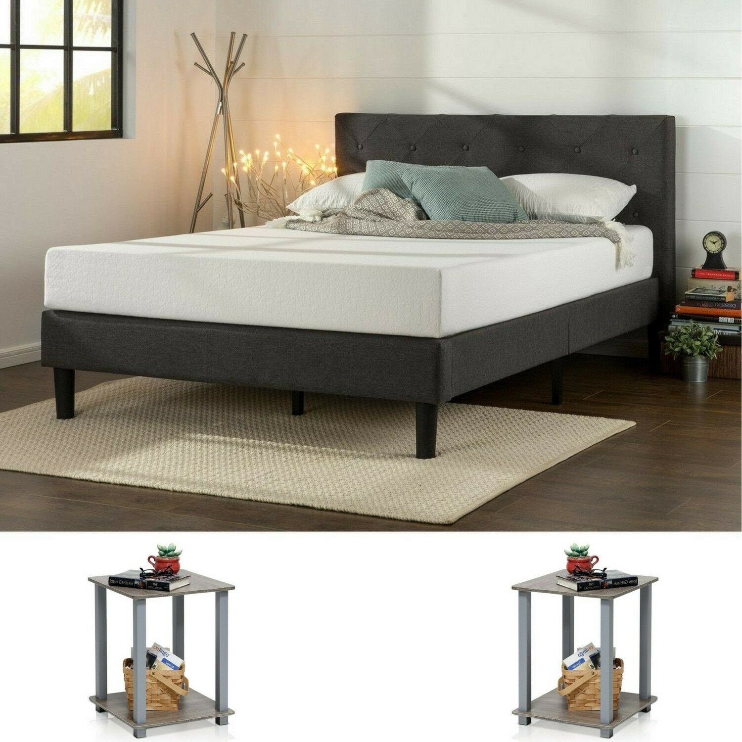 Ashley Furniture Queen Size Bedroom Set Beautiful Bedroom Set Queen Size Modern Design Furniture 2 Nightstand Tables Grey 3 Pieces