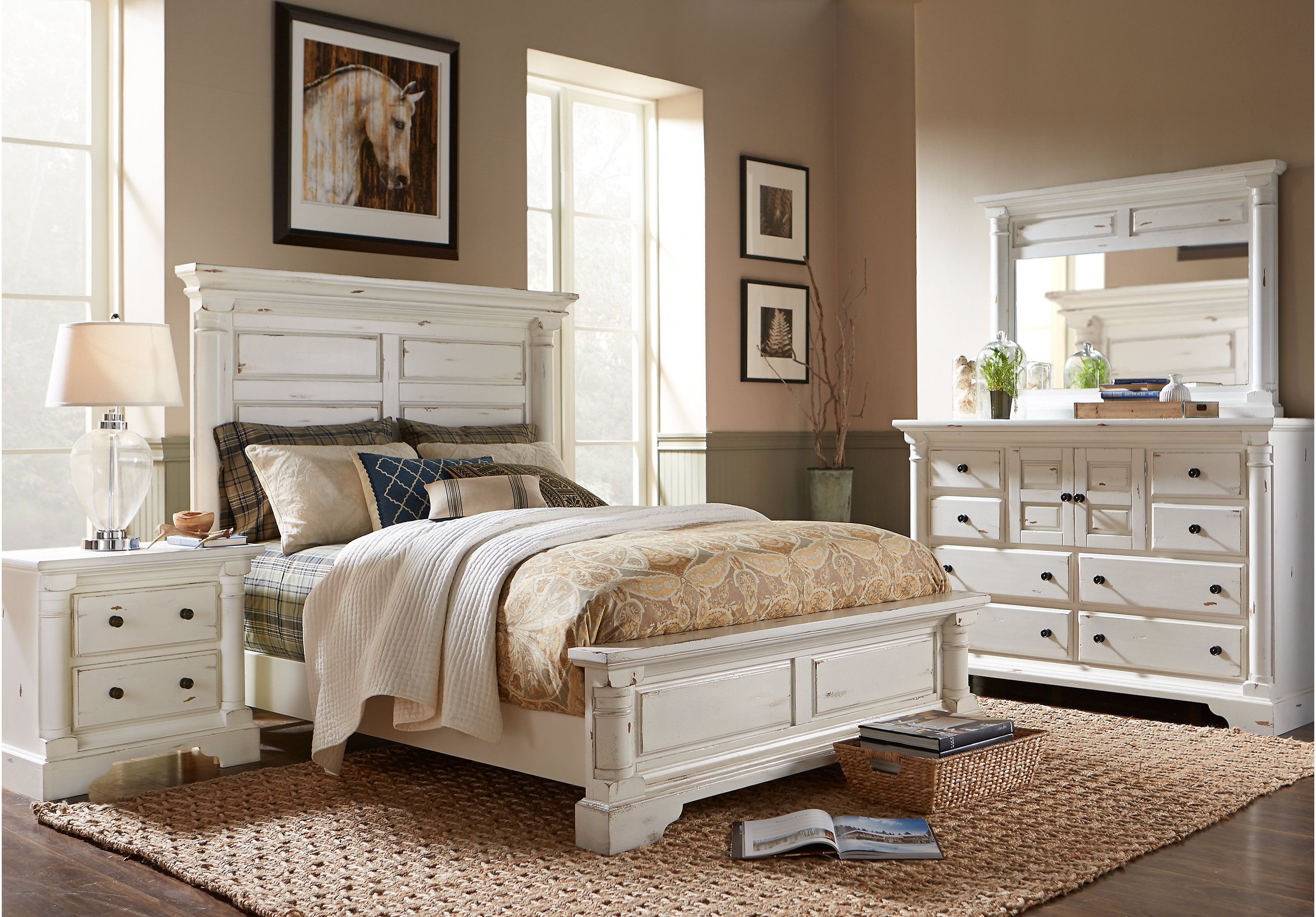 Ashley Furniture Silver Bedroom Set Fresh Claymore Park F White 8 Pc King Panel Bedroom