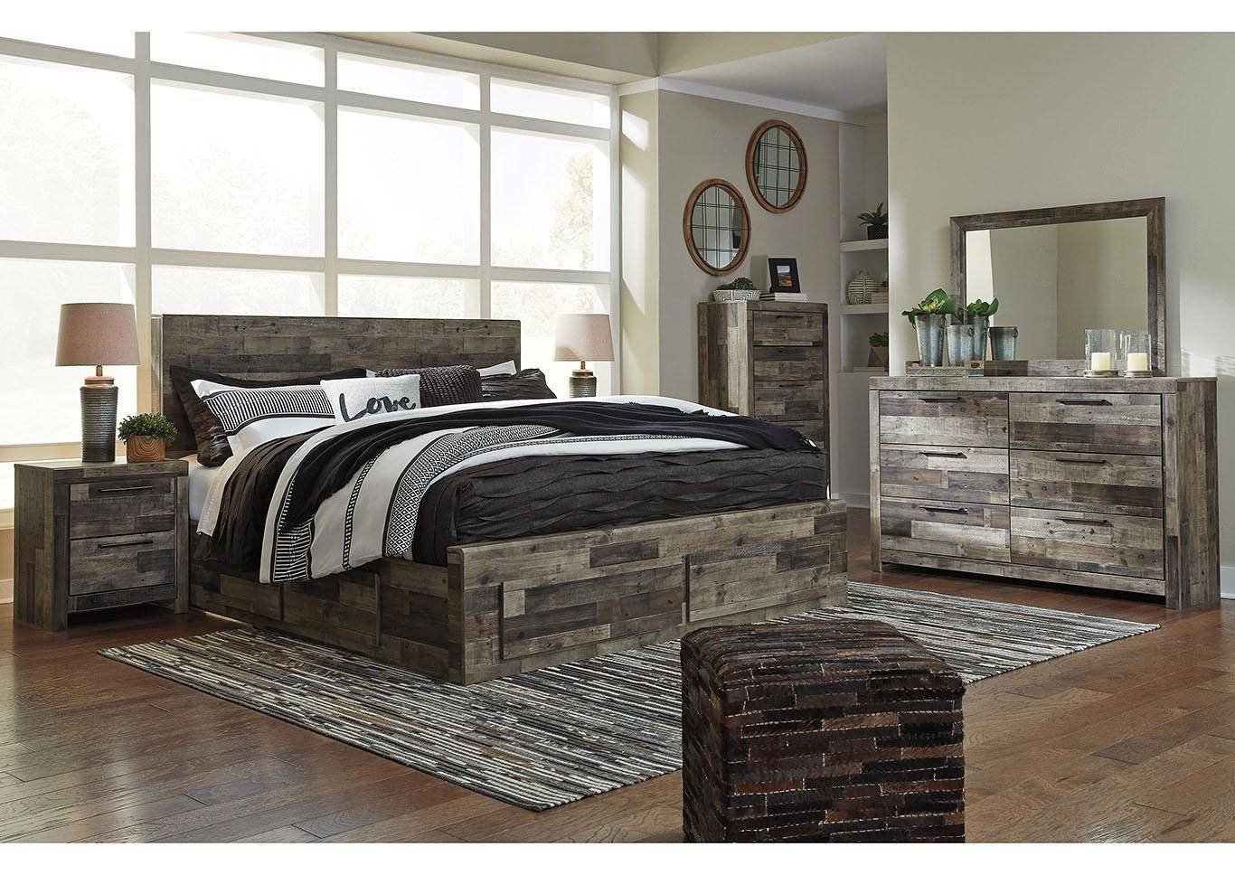 Ashley Girl Bedroom Set Inspirational ashley Derekson King Storage Bedroom Set 6 Pcs In Multi Gray Wood