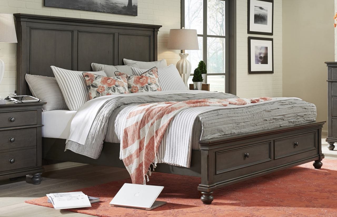 Ashley King Size Bedroom Set Inspirational aspenhome Oxford King Panel Storage Bed In Peppercorn Special