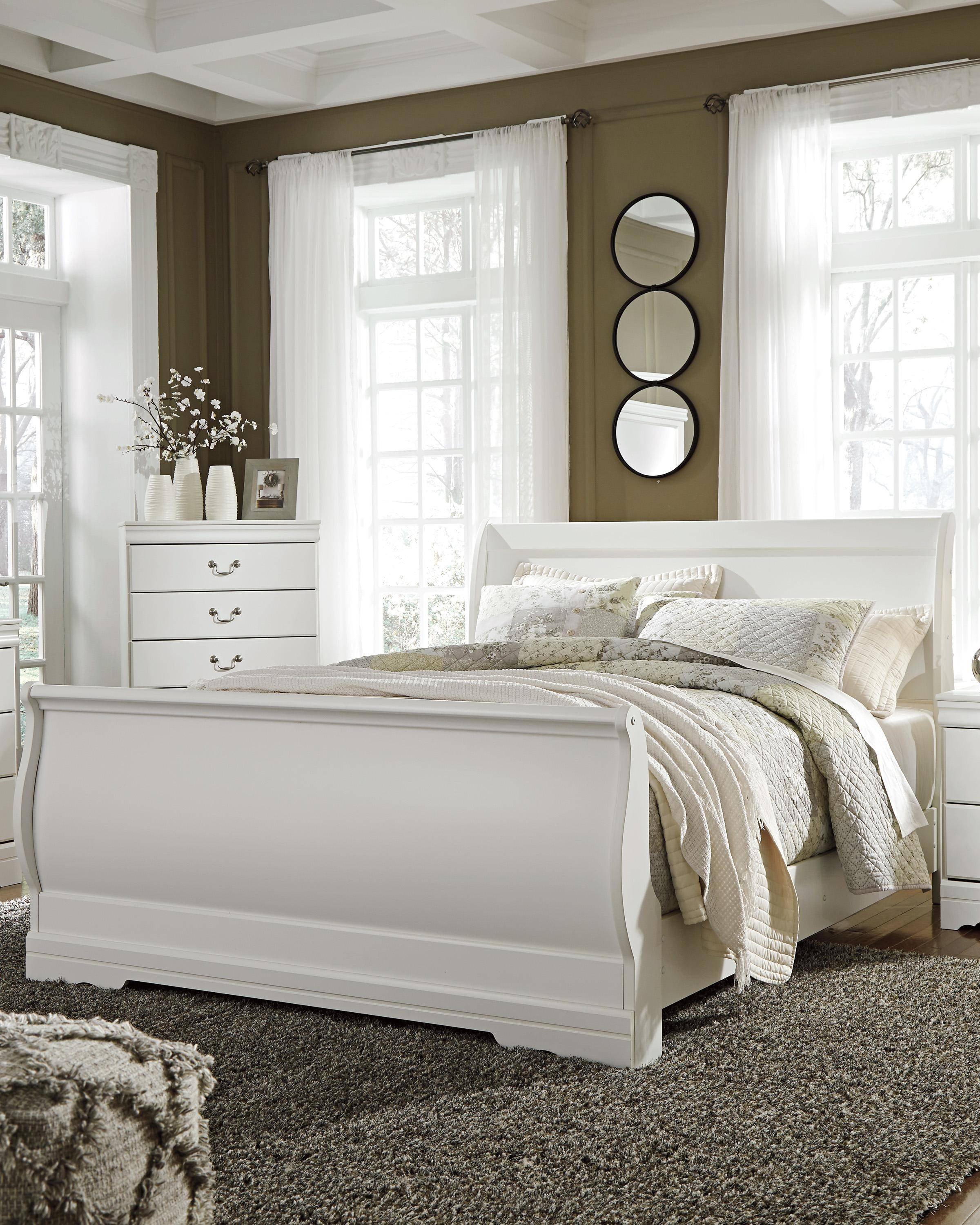 Ashley White Bedroom Set Lovely ashley Anarasia B129 Queen Size Sleigh Bedroom Set 5pcs In