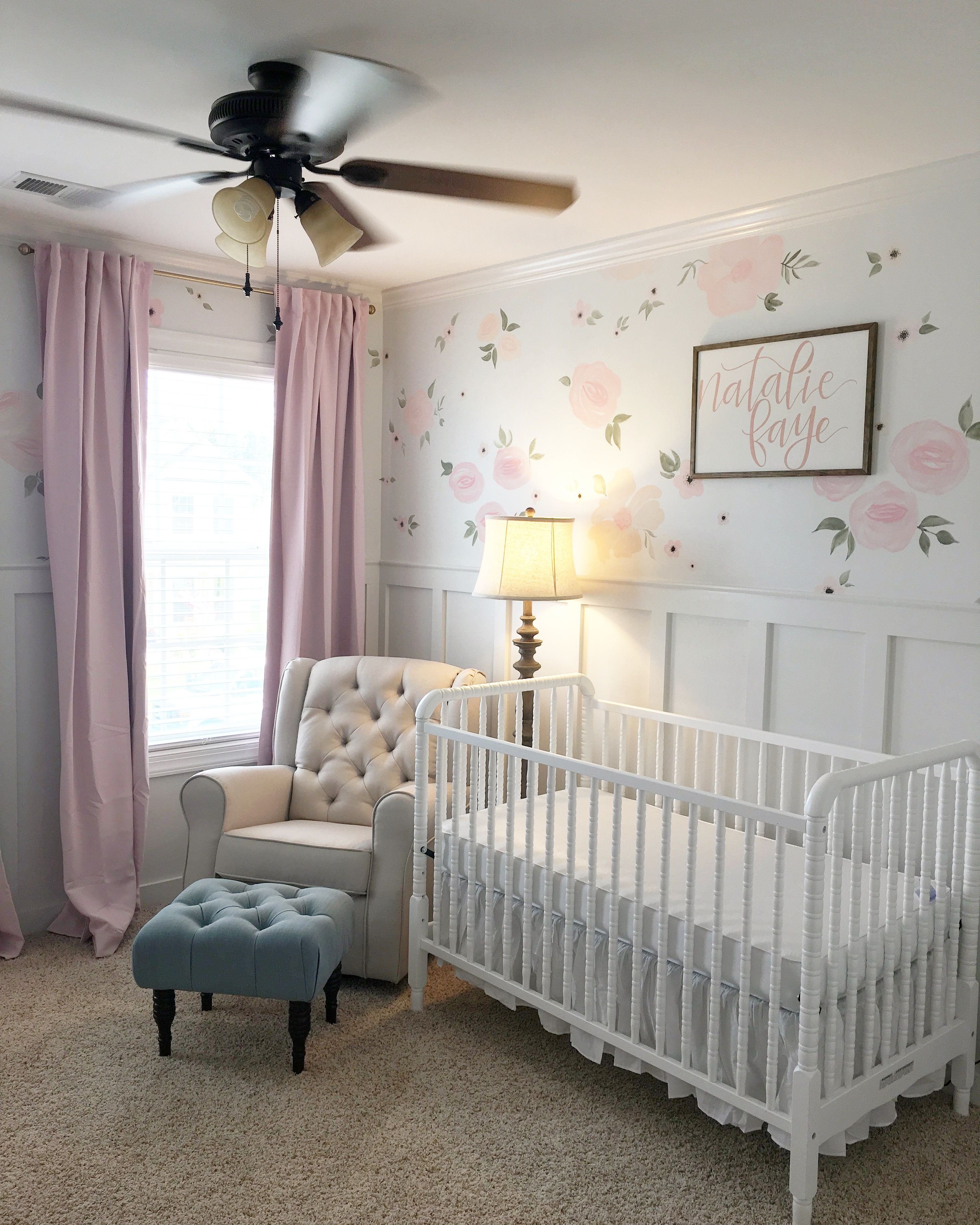 Baby Girls Bedroom Set Lovely Baby Girl Nursery Floral Walls Floral Nursery Pink