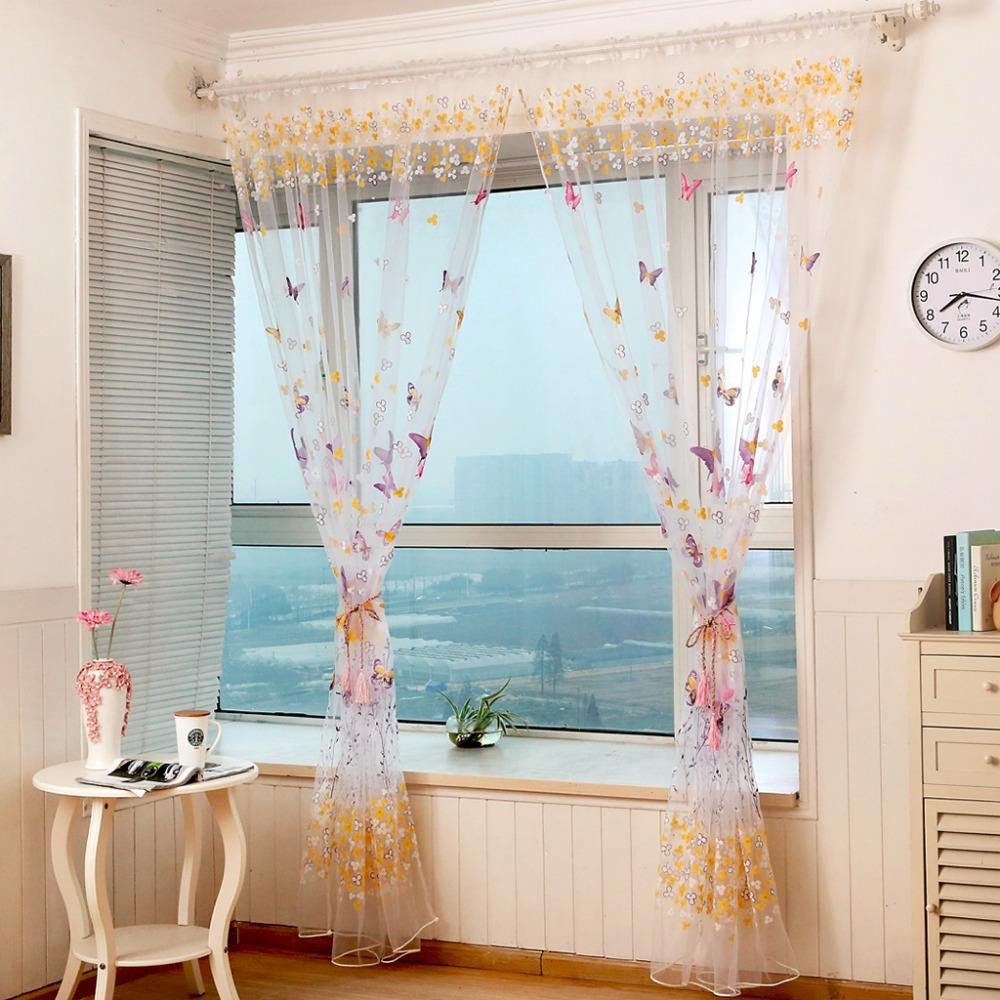 Balloon Curtains for Bedroom Inspirational 2019 Window Curtain butterfly Printed Tulle Voile Fabric Transparent Sheer for Home Living Room Screening From Bowstring $41 31