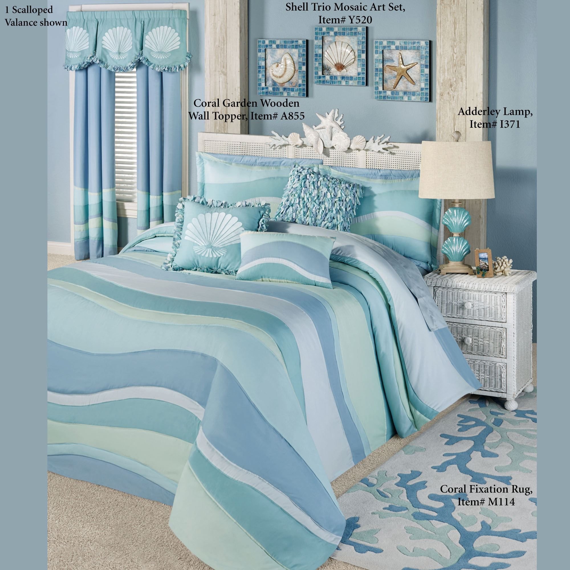 Beach themed Bedroom Accessories Elegant Ocean Tides Ii Lightweight Oversized Coastal Bedspread