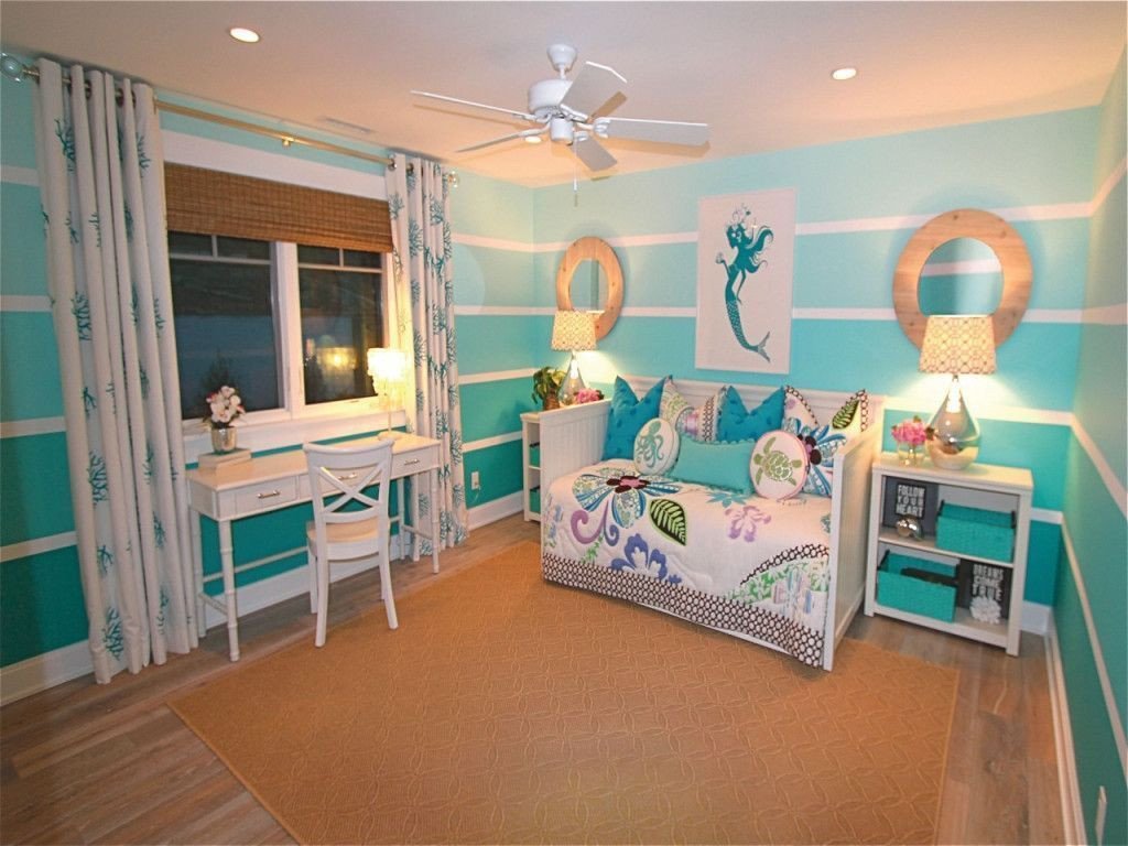 Beach themed Girls Bedroom Lovely Bedroom Beach themed Bedroom for Teenage Girl with Mermaid