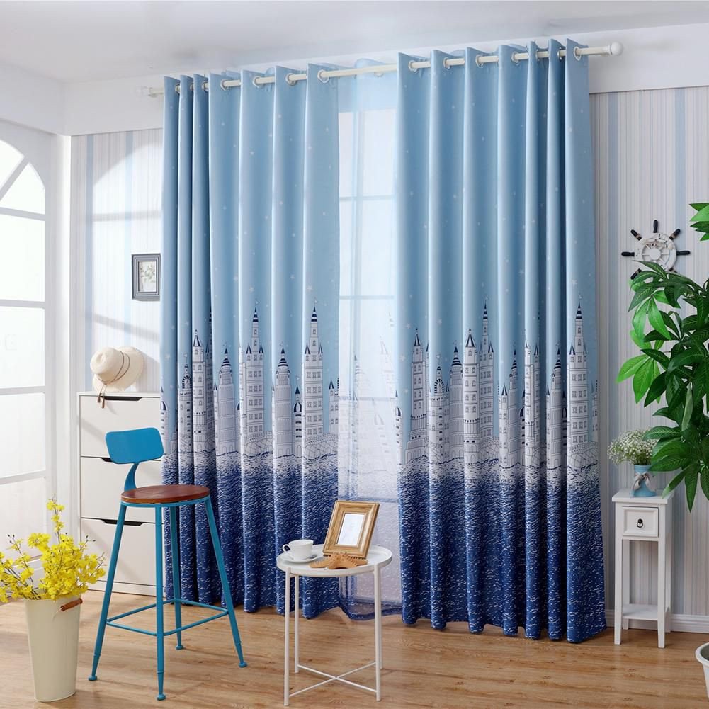 Beautiful Curtains for Bedroom Beautiful Castle Print Blackout Curtains Bedroom Windows Decor Drapes