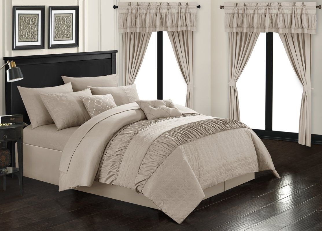 Bedroom Bedding and Curtain Set Elegant Kriebel 20 Piece forter Set