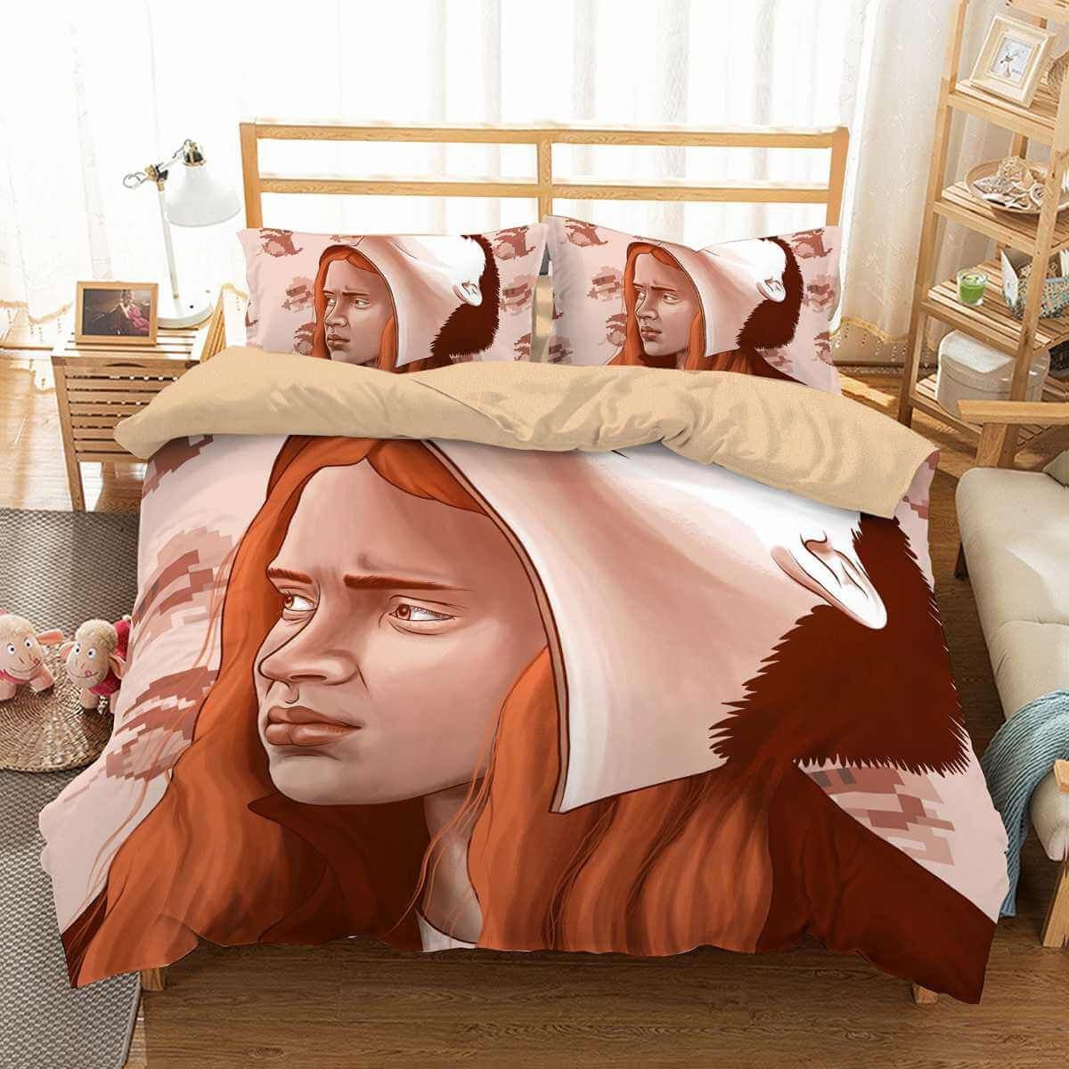 Bedroom Bedding and Curtain Set Unique 3d Customize Stranger Things Bedding Set Duvet Cover Set