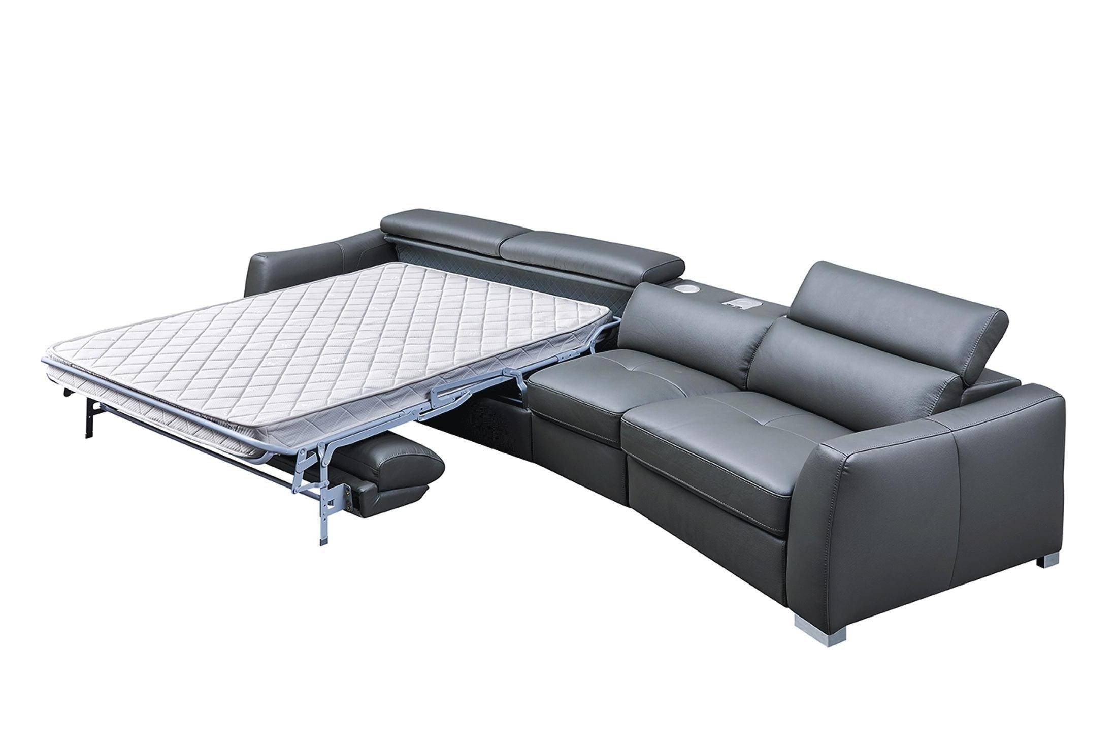 Bedroom Bench with Back Best Of Esf 312 Dark Grey Sectional W Bed and Electric Recliner