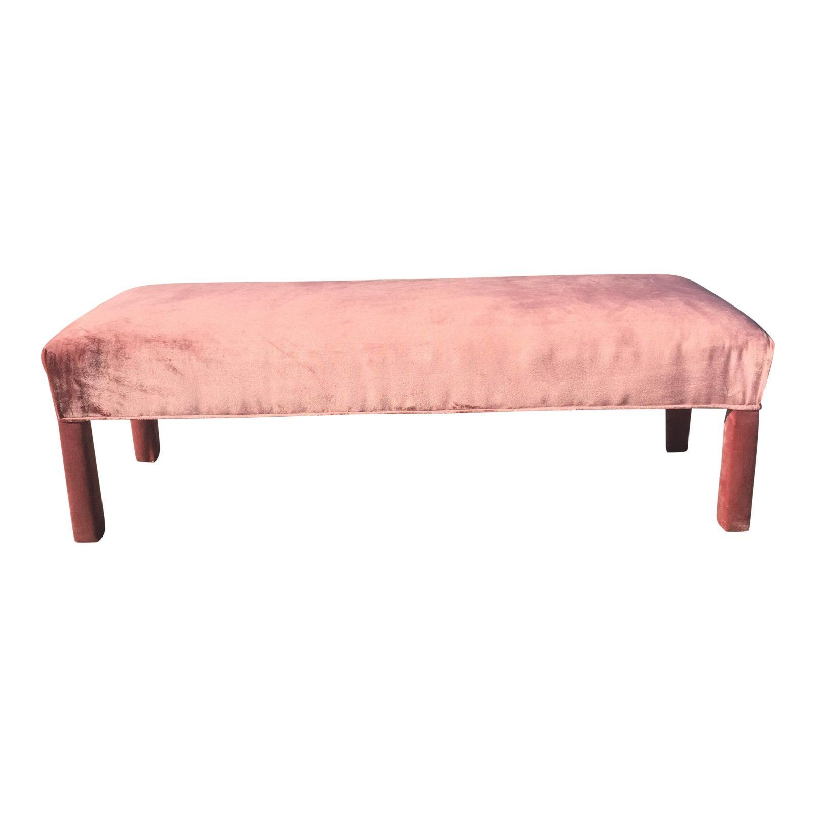 Bedroom Bench with Back Unique Dusty Rose Pink Velvet Upholstered Parsons Bench In 2019