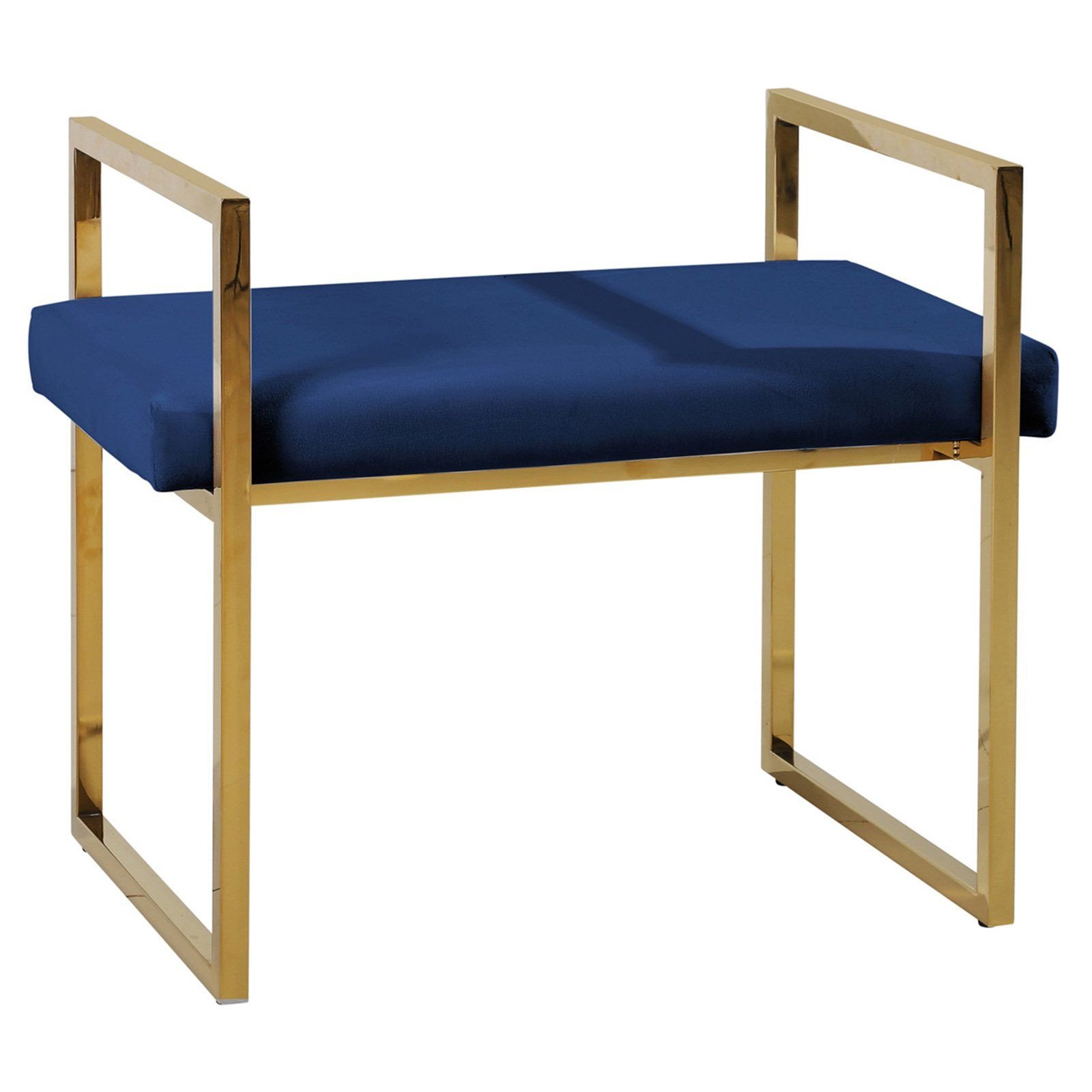 Bedroom Benches for Sale Fresh Sagebrook Home Velveteen Bench with Handles Blue Gold In