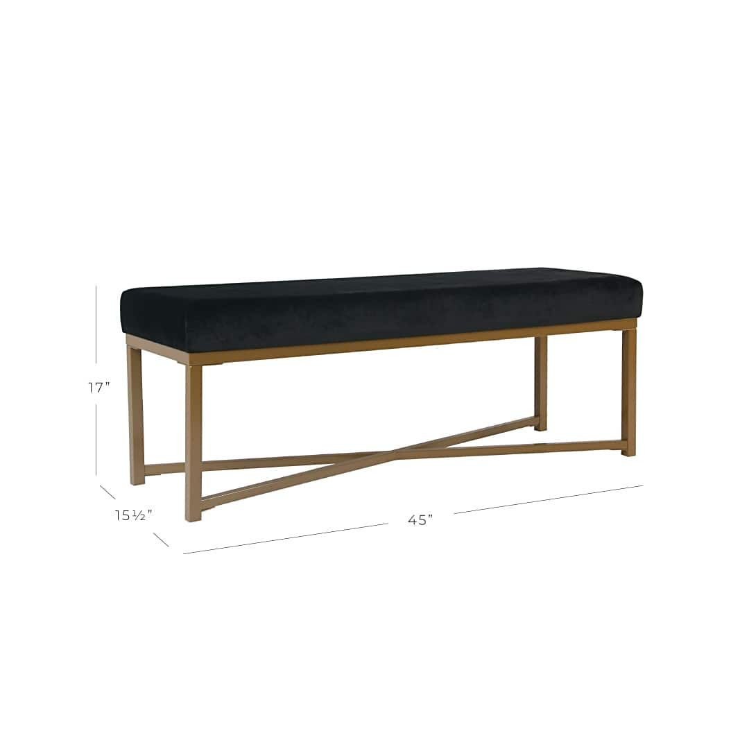 Bedroom Benches for Sale Unique Shop Clay Alder Home Meridian Velvet Rectangle Bench Black