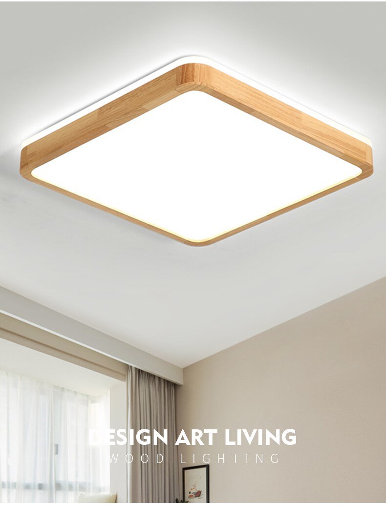 Bedroom Ceiling Light Ideas New Modern Ceiling Lamp Ultra Thin Led solid Wood Lamps Bedroom