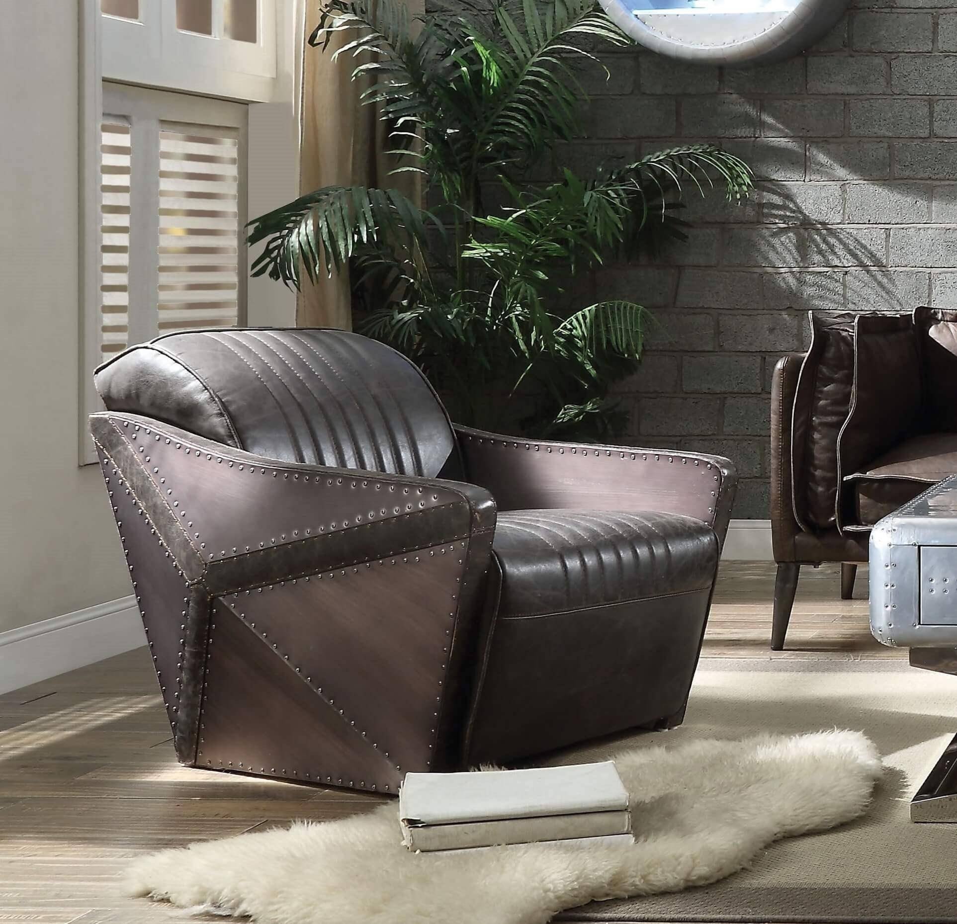 Bedroom Chairs for Sale Elegant Chocolate top Grain Leather sofa Set 4p Porchester