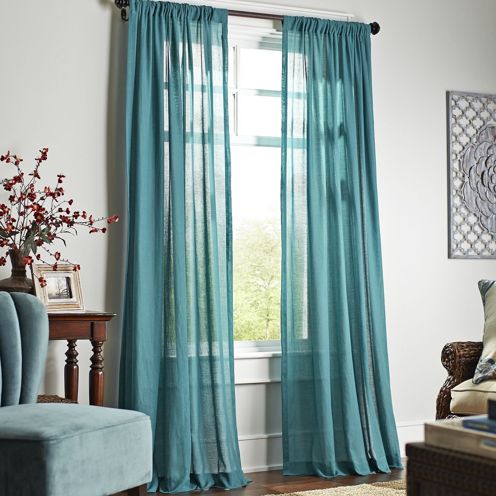 Bedroom Curtains and Drapes New Quinn Sheer Curtain Teal Pier 1 Imports