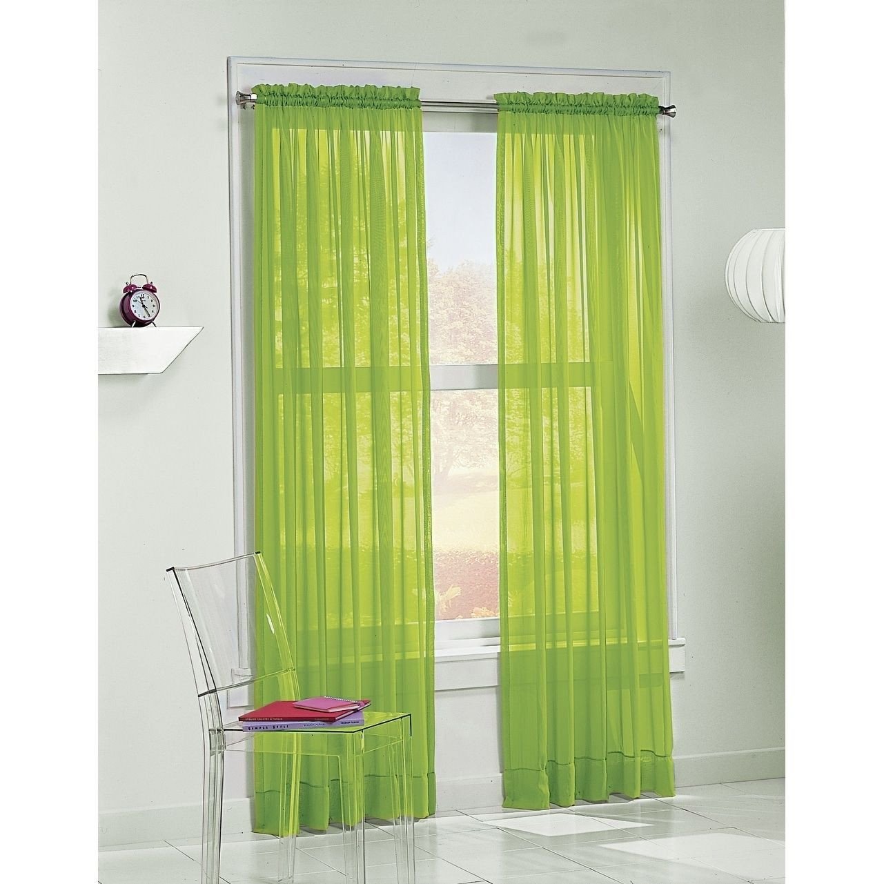 Bedroom Curtains at Walmart New No 918 Calypso 84 Inch Curtain Panel Lime Green Size