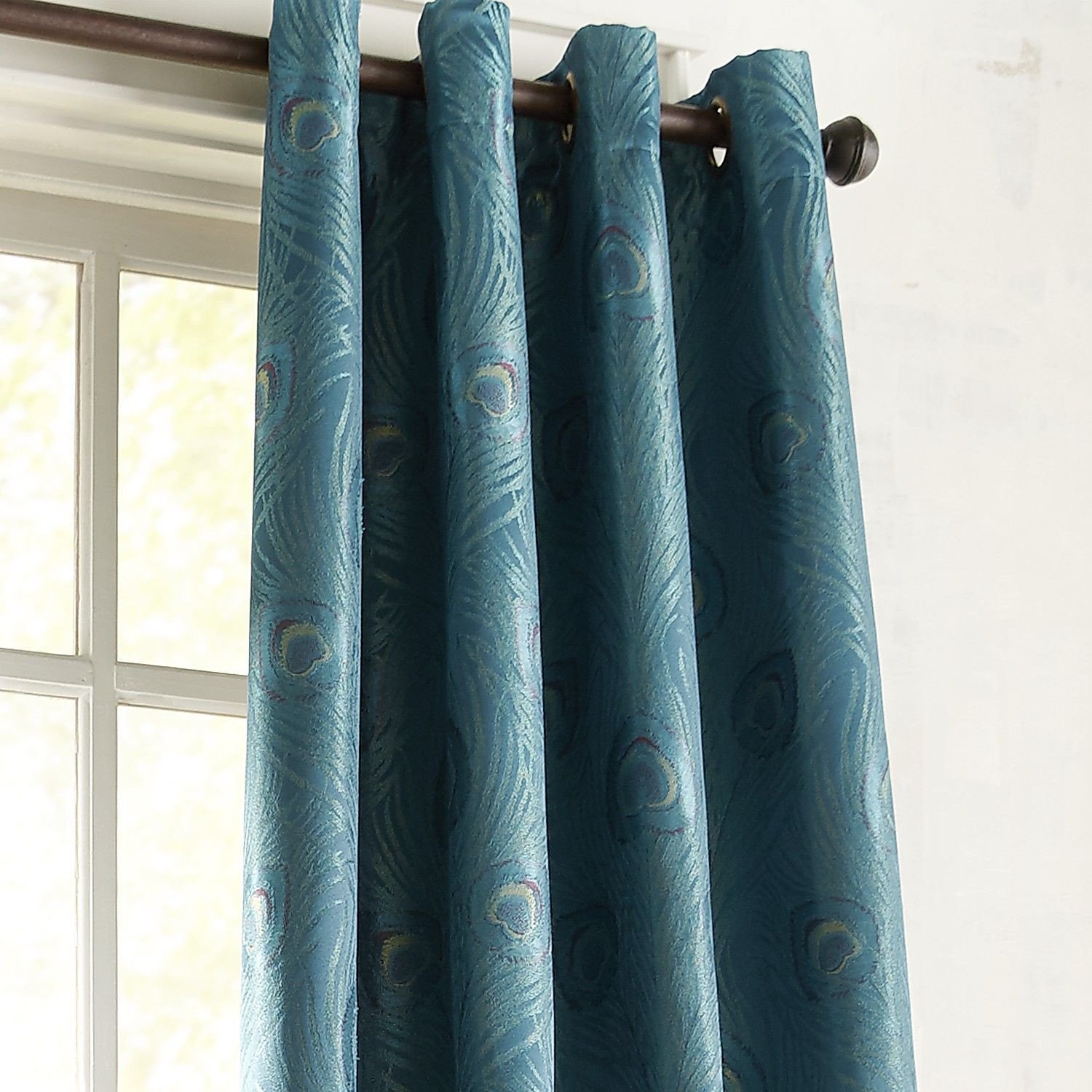 Bedroom Curtains at Walmart New Peacock Feather 108&quot; Grommet Curtain