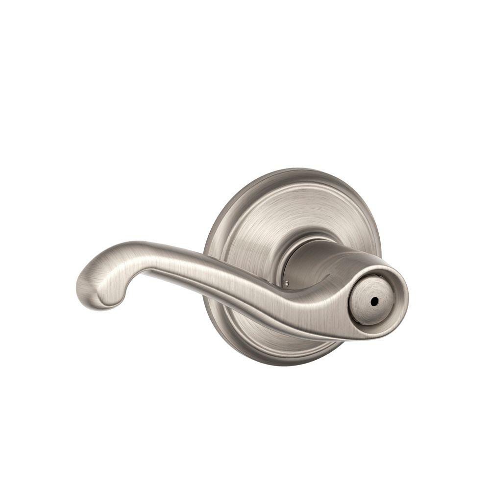 Bedroom Door Handle with Lock Best Of Schlage Flair Satin Nickel Privacy Bed Bath Door Lever