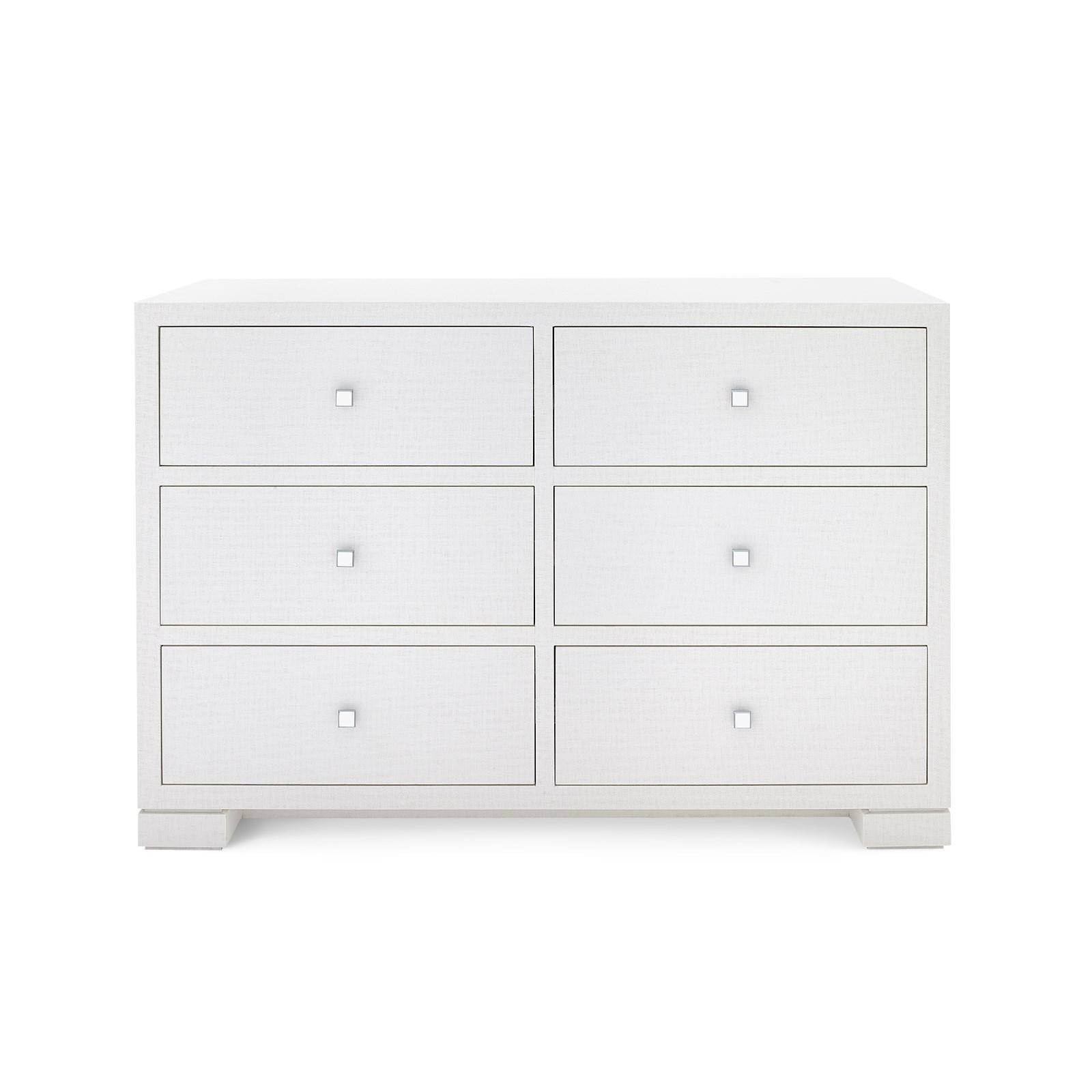 Bedroom Dressers and Chests Awesome Bungalow 5 Frances Modern White Lacquered Grasscloth 6