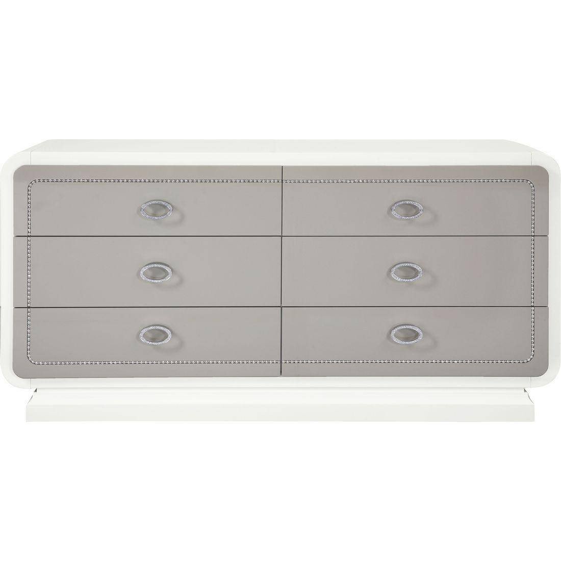 Bedroom Dressers for Sale Elegant Glam Ivory &amp; Latte High Gloss Queen Bedroom Set 5pcs