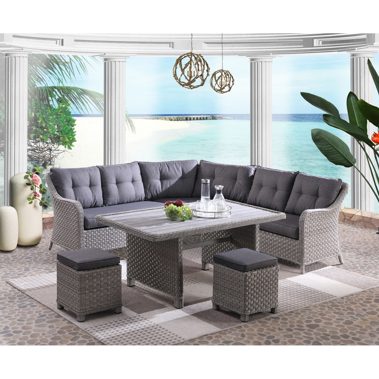 Bedroom Furniture Sale Clearance Luxury Panama Cruise Sectional Dining Set